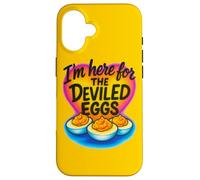 Je suis là pour la Nourriture Amusante de Thanksgiving aux œufs farfelus Coque pour iPhone 16