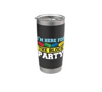 Je suis là pour The Block Party Building Brick Builder Gobelet isotherme en acier inoxydable double paroi