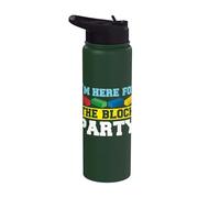 Je suis là pour The Block Party Building Brick Builder Stainless Steel Insulated Water Bottle