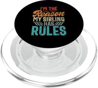 Je suis la Raison pour laquelle Mon frère a des règles Vintage Matching Sobling PopSockets PopGrip pour MagSafe
