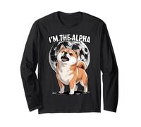 Je suis l'Alpha Cool Shiba Inu Dog Power Confidence Disant Manche Longue