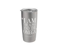 Je suis l'Alpha et l'Oméga Révélation 1:8 Gobelet isotherme en acier inoxydable double paroi