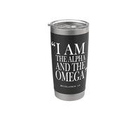 Je suis l'Alpha et l'Oméga Révélation 1:8 Gobelet isotherme en acier inoxydable double paroi