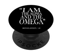 Je suis l'Alpha et l'Oméga Révélation 1:8 PopSockets PopGrip Adhésif