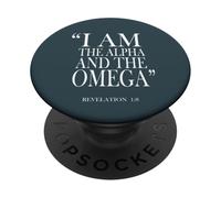 Je suis l'Alpha et l'Oméga Révélation 1:8 PopSockets PopGrip Adhésif