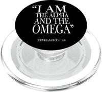 Je suis l'Alpha et l'Oméga Révélation 1:8 PopSockets PopGrip pour MagSafe
