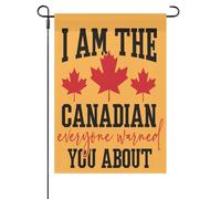 Je Suis Le Canadien Dont Tout Le Monde Vous A Parlé. Drapeau De Jardin Durable Drapeaux De Jardin Double Face Drapeaux Pour Toutes Les Saisons Vacances Clubs 30X45cm