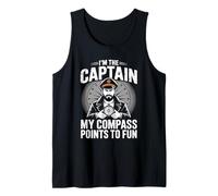 Je suis le capitaine, ma boussole indique un capitaine de bateau à moteur amusant Débardeur