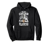 Je suis le capitaine, ma boussole indique un capitaine de bateau à moteur amusant Sweat à Capuche