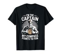Je suis le capitaine, ma boussole indique un capitaine de bateau à moteur amusant T-Shirt