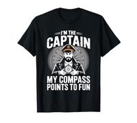 Je suis le capitaine, ma boussole indique un capitaine de bateau à moteur amusant T-Shirt