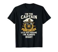 Je suis Le Capitaine pour Gagner du Temps Capitaine de Bateau drôle T-Shirt