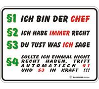 Je suis le chef - Fun-Schilder - Plaque en métal