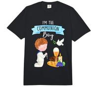Je suis Le garçon de Communion, 1er garçon de la Sainte Communion, Enfants catholiques Comfort Colors Adult Heavyweight T-Shirt