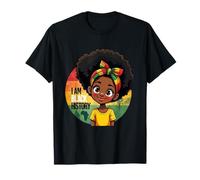 Je suis le Mois de l'histoire des Noirs pour enfants et filles afro-américains T-Shirt