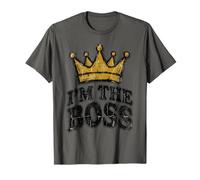 Je suis Le Patron drôle de Couronne rétro Sarcastique T-Shirt
