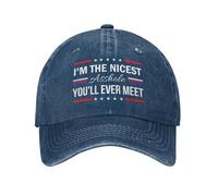 Je suis Le Plus Gentil Connard Que Vous rencontrerez jamais. Casquette en Jean Unisexe pour Le Golf et Le Sport.