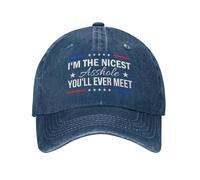 Je suis Le Plus Gentil Connard Que Vous rencontrerez jamais. Casquette en Jean Unisexe pour Le Golf et Le Sport.