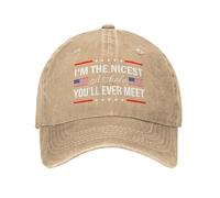 Je suis Le Plus Gentil Connard Que Vous rencontrerez jamais. Casquette en Jean Unisexe pour Le Golf et Le Sport.
