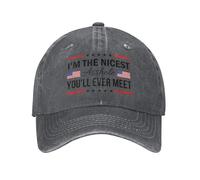 Je suis Le Plus Gentil Connard Que Vous rencontrerez jamais. Casquette en Jean Unisexe pour Le Golf et Le Sport.