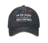 Je suis Le Plus Gentil Connard Que Vous rencontrerez jamais. Casquette en Jean Unisexe pour Le Golf et Le Sport.