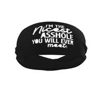 Je suis Le Plus Gentil des connards Que Vous rencontrerez jamais. Bandeaux Anti-Transpiration pour Adultes, Bandeaux antidérapants, Couvre-Chefs de Sport pour la Course à Pied, Le vélo, Le basketba