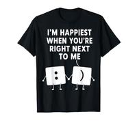 Je suis Le Plus Heureux Quand tu ES Juste à côté de Moi, Couple de Geeks T-Shirt