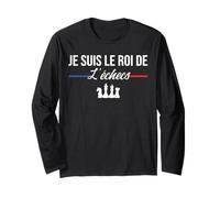 Je suis Le Roi de Échec échiquier Joueur Échecs Chess Drôle Manche Longue