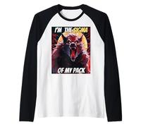 Je suis Le Sigma de ma Meute Funny Wolf Meme Cool Werewolf Manche Raglan