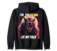 Je suis Le Sigma de ma Meute Funny Wolf Meme Cool Werewolf Sweat à Capuche