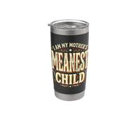 Je suis l'enfant le plus méchant de ma mère : sarcasme familial, attitude drôle Gobelet isotherme en acier inoxydable double paroi