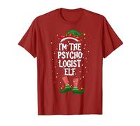 Je suis Les psychologues Elf Holiday Dernan Minute Costume T-Shirt, Homme, Canneberge, S