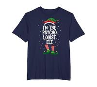 Je suis Les psychologues Elf Holiday Dernan Minute Costume T-Shirt, Homme Grandes Tailles, Bleu Marine, 5X Tall