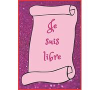 Je suis libre: Cahier de cours avec un décor de princesse chipie et fière de l’être carreaux Sieyès.