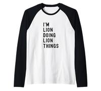 Je suis Lion Qui Fait des Choses à Lion Manche Raglan
