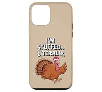 Je suis littéralement bourrée de Dinde dans Un Bonnet de Père Noël, Un Noël drôle Coque pour iPhone 12 Mini
