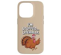 Je suis littéralement bourrée de Dinde dans Un Bonnet de Père Noël, Un Noël drôle Coque pour iPhone 14 Pro