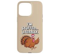 Je suis littéralement bourrée de Dinde dans Un Bonnet de Père Noël, Un Noël drôle Coque pour iPhone 15 Pro Max