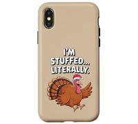 Je suis littéralement bourrée de Dinde dans Un Bonnet de Père Noël, Un Noël drôle Coque pour iPhone X/XS