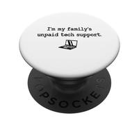 Je suis l'ordinateur Y2K du Support Technique Non rémunéré de ma Famille PopSockets PopGrip Adhésif