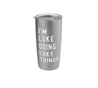 Je Suis Luke Qui Fait Des Choses à Luke Gobelet isotherme en acier inoxydable double paroi