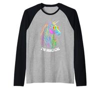 Je suis Magical Rainbow Unicorn Magic, Mois de la Gay Pride LGBTQ LGBT Manche Raglan