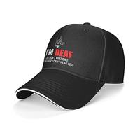 Je suis Malentendant. Si Je Ne Réponds Pas, C'est Parce Que Je Ne Peux Pas. Unisexe Casquette Trucker Respirantes Casquette Baseball Sécurité Trucker Cap for Cheval Plein Décontractée