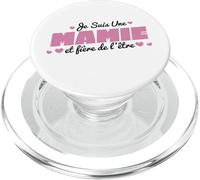 Je suis Mamie Et Fière De L'être Fête des Grand Mères Fleurs PopSockets PopGrip pour MagSafe