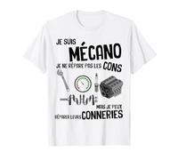 Je Suis Mécano Humour Homme Ou Femme Garagiste Auto Moto T-Shirt