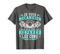 Je suis Mécano Humour idée Cadeau Mécanicien Automobile T-Shirt, Homme, Asphalte, 6XL