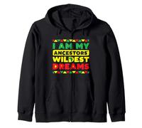 Je suis Mes ancêtres Wildest Dreams Vintage Black History Dark Sweat à Capuche