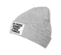 Je suis Mike Et Je Fais des Choses comme Mike Femme Homme Bonnets De Ski Doux Hiver Chapeaux Classique Bonnet d'hiver pour Cyclisme Quotidien Course