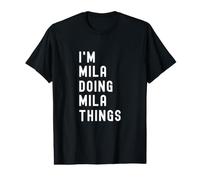 Je suis Mila Qui Fait des Choses à Mila T-Shirt Graphique avec Valeur