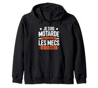 Je Suis Motarde Je Ne Cours Pas Après Les Mecs Femme Motarde Sweat à Capuche